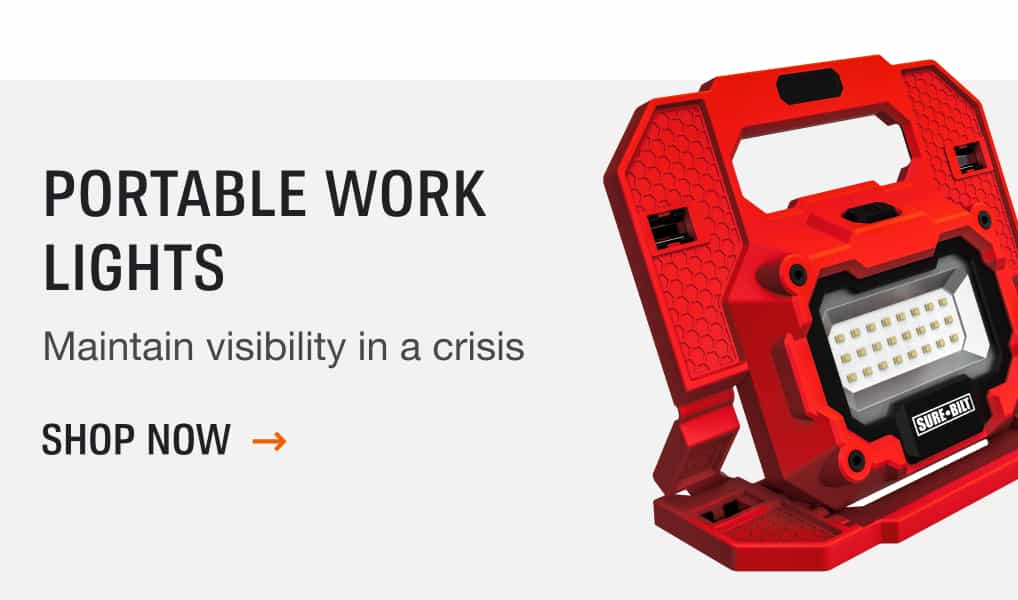 Portable work lights - maintain visibility in a crisis - shop now